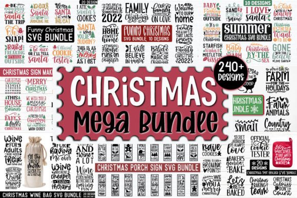 Christmas Mega SVG Bundle for Crafts and Graphics