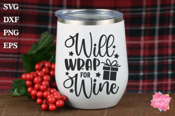 Christmas Wine Svg for Graphics and Crafts