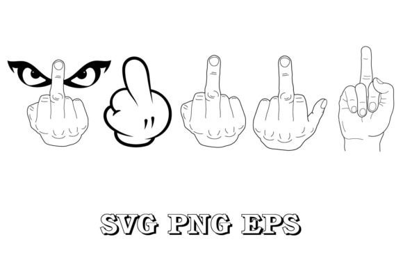 Fun for the Fingers: Middle Finger Hand SVG Bundle Humor