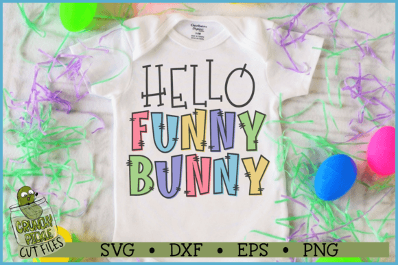 Hello Funny Bunny Easter SVG