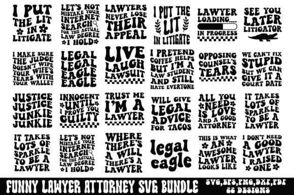 Retro Funny Lawyer SVG for Crafts