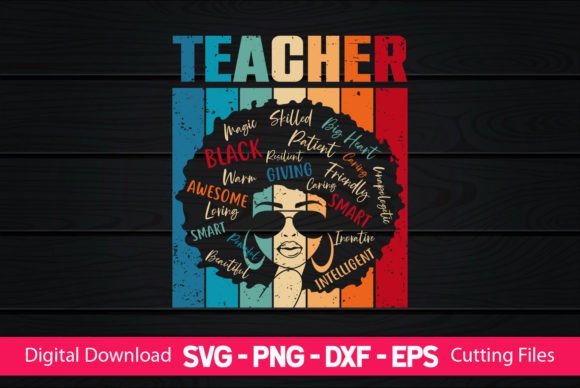 Teacher Funny Black Girl Graphics for Creative Crafts