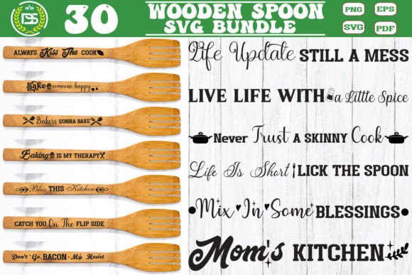 Wooden Spoon SVG Bundle for Crafts and Graphics